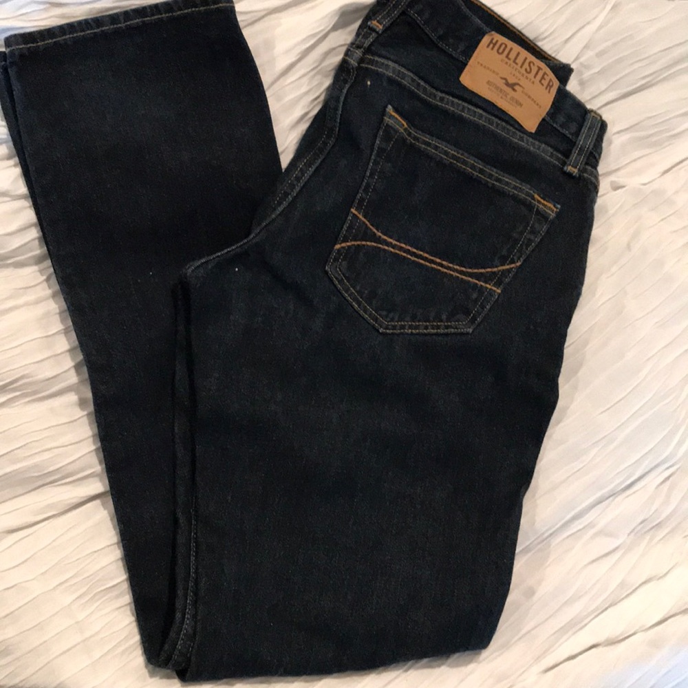Hollister dark wash straight leg jeans